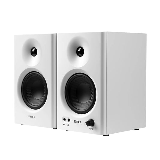 Elevate Your Sound Experience with the Edifier MR4 Powered Studio Monitor Speakers - Premium 4" Active Near-Field Monitors in Elegant White (Pair)
