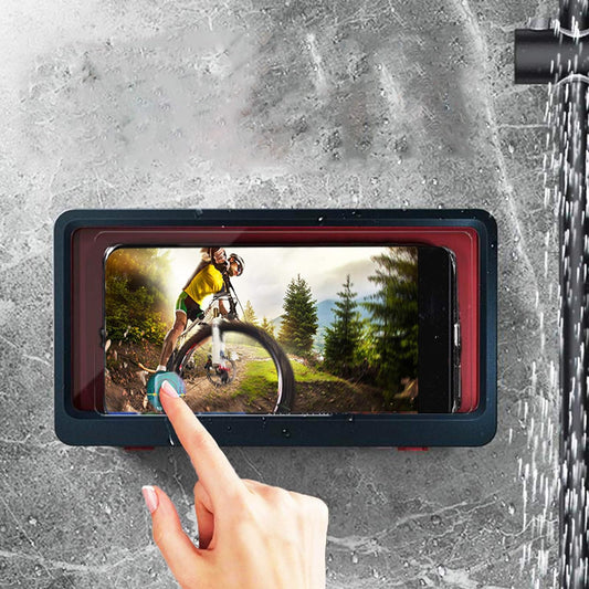 Revolutionary Waterproof Shower Phone Holder – Enjoy Your Favorite Videos in Style with the HD Anti-Fog Mirror Touch Screen Shelf for Bathroom!