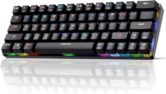 Experience Ultimate Gaming with DK63 60% Wireless Mechanical Keyboard - RGB Backlit, Compact Design, and Fully Programmable Keys!